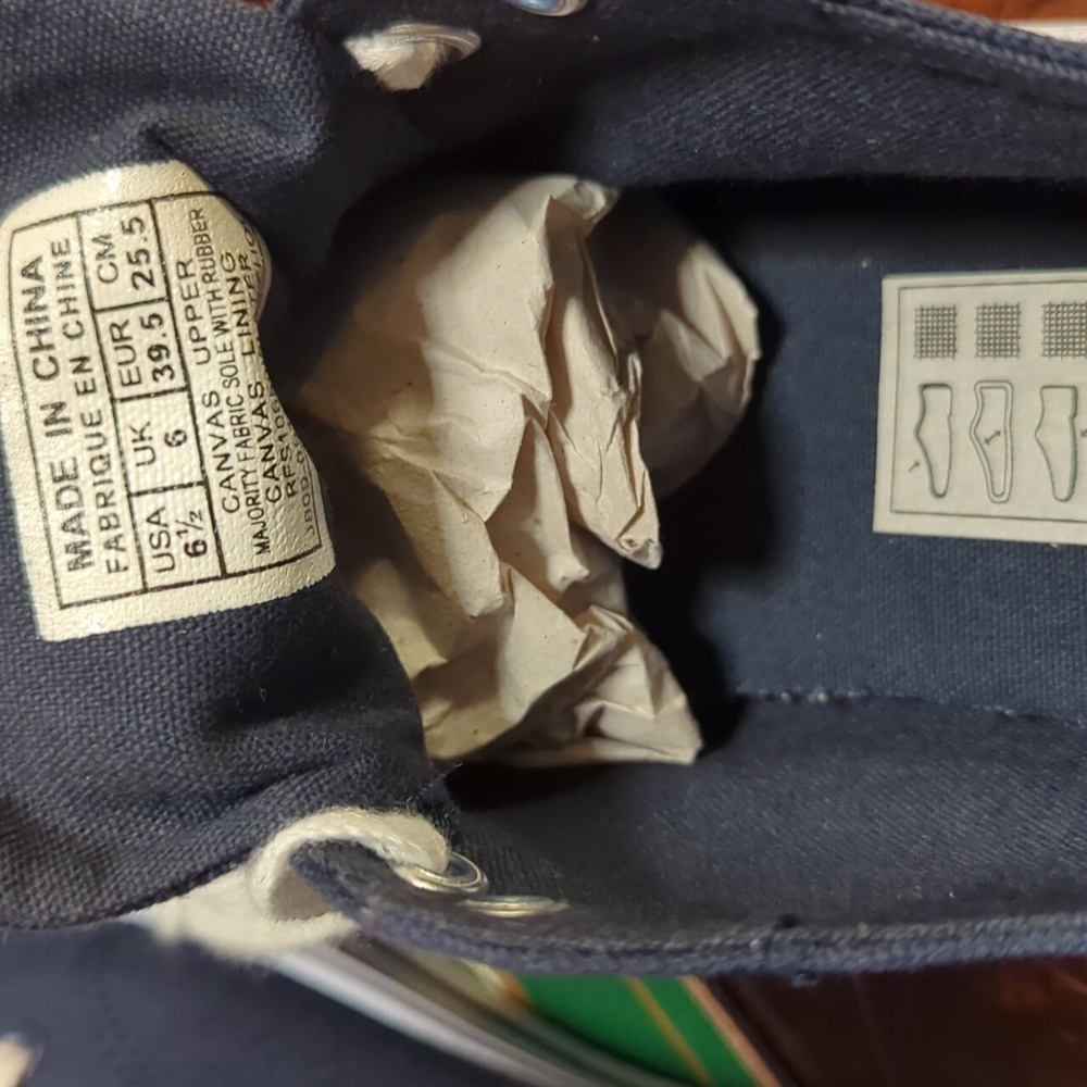 Polo Ralph Lauren Slater Canvas Low-Top Sneakers Junior Size 6.5 NWOT MSRP$69.95 - Picture 6 of 7